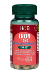 Holland & Barrett - Iron, 15mg with Vitamins & Minerals - 90 vegan tabs - Nutri.se